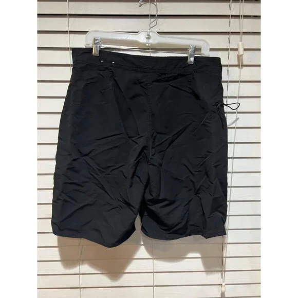Patagonia Mens Black Board Shorts Swim Trunks Size 34 Side Zip Pocket Surf - Picture 5 of 6